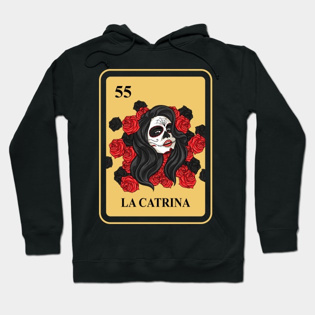 Mexican La Catrina lottery traditional halloween Hoodie by FunnyphskStore